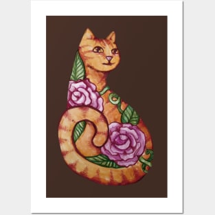 Orange Tabby Cat Posters and Art